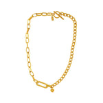 Courage Wasserfester T-Bar Heart Necklace 18K Goldplattierung, Dansk Copenhagen