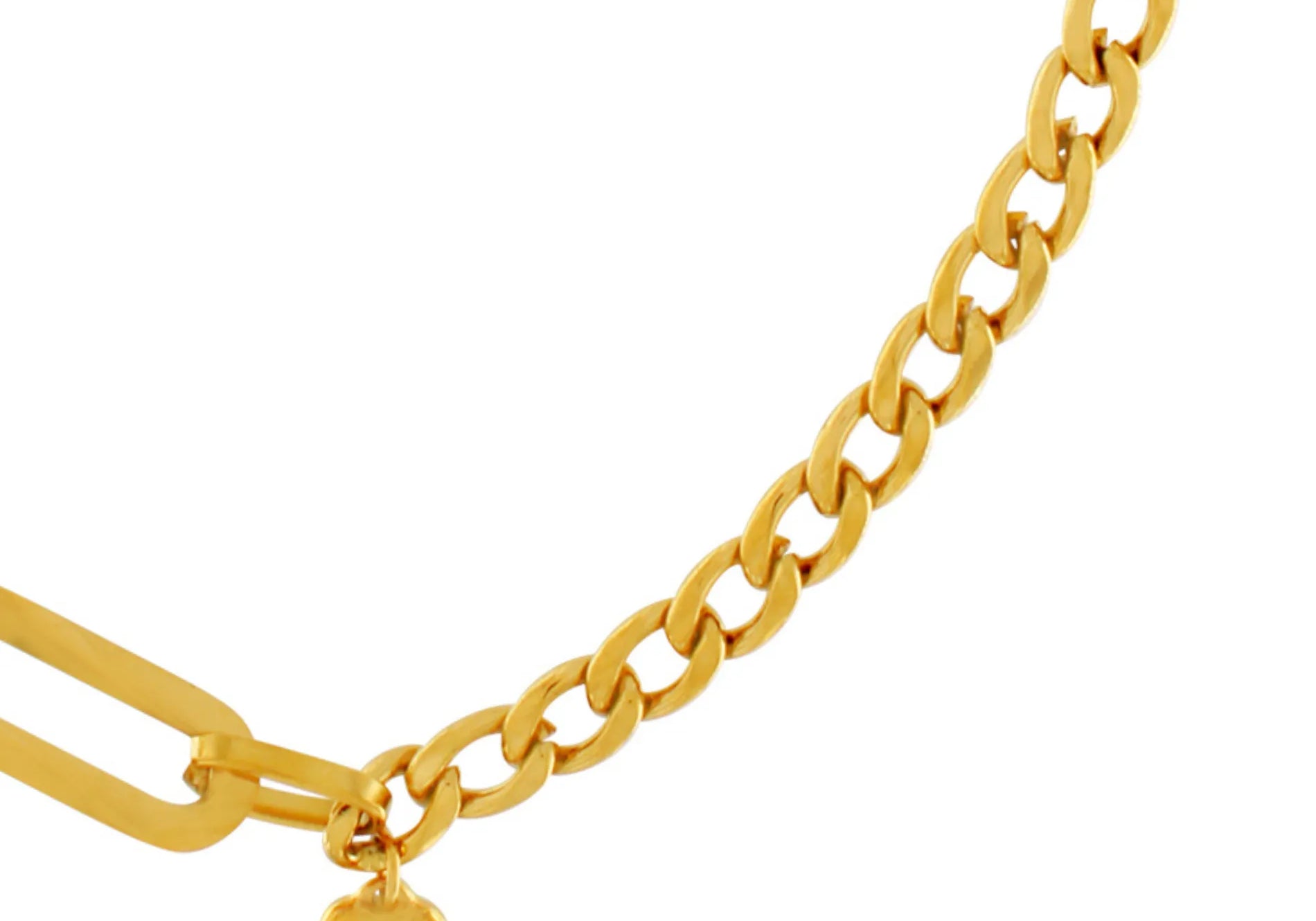 Courage Waterproof T-Bar Heart Necklace 18K Gold Plating, Dansk Copenhagen