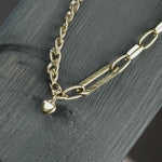 Courage Wasserfester T-Bar Heart Necklace 18K Goldplattierung, Dansk Copenhagen