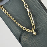 Courage Wasserfester T-Bar Heart Necklace 18K Goldplattierung, Dansk Copenhagen