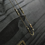 Passion Waterproof Short Square Mini Bead Necklace 18K Gold Plating, Dansk Copenhagen