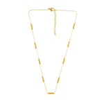 Passion Waterproof Short Square Mini Bead Necklace 18K Gold Plating, Dansk Copenhagen