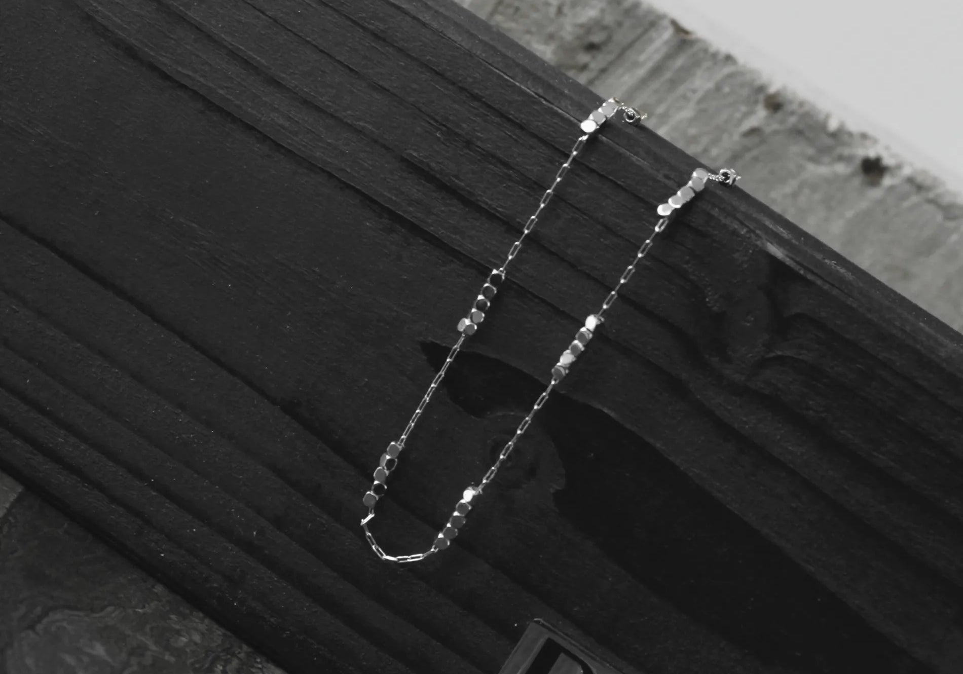 Passion Waterproof Short Square Mini Bead Necklace Silver Plating, Dansk Copenhagen