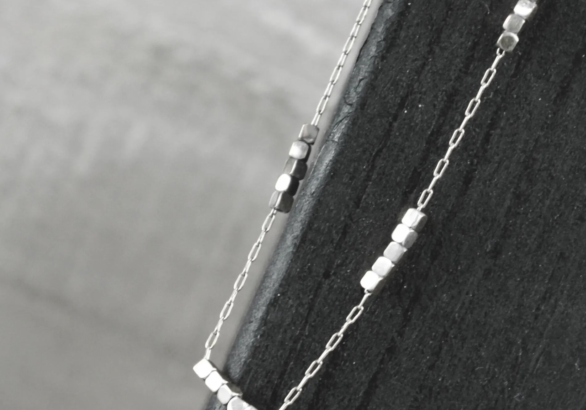 Passion Waterproof Short Square Mini Bead Necklace Silver Plating, Dansk Copenhagen