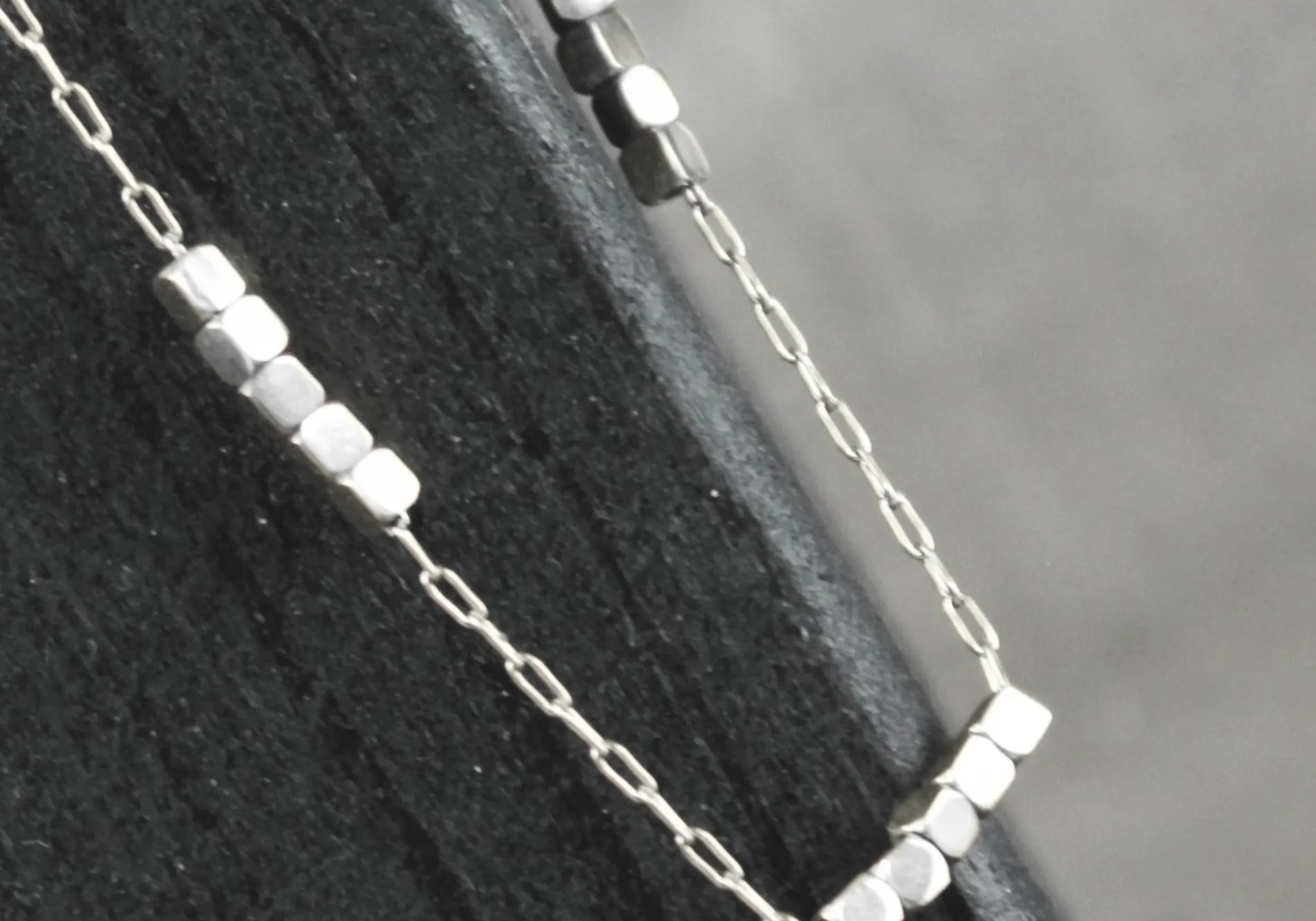Passion Waterproof Short Square Mini Bead Necklace Silver Plating, Dansk Copenhagen
