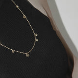 Passion Waterproof Long Dot Necklace 18K Gold Plating, Dansk Copenhagen