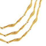 Joy Waterproof Short Organic Link Necklace 18K Gold Plating, Dansk Copenhagen