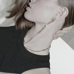 Joy Waterproof Short Organic Link Necklace 18K Gold Plating -DNSK Copenhagen