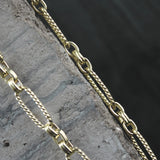 Courage Waterproof Short Oval Ripple Link Necklace 18K Gold Plating, Dansk Copenhagen