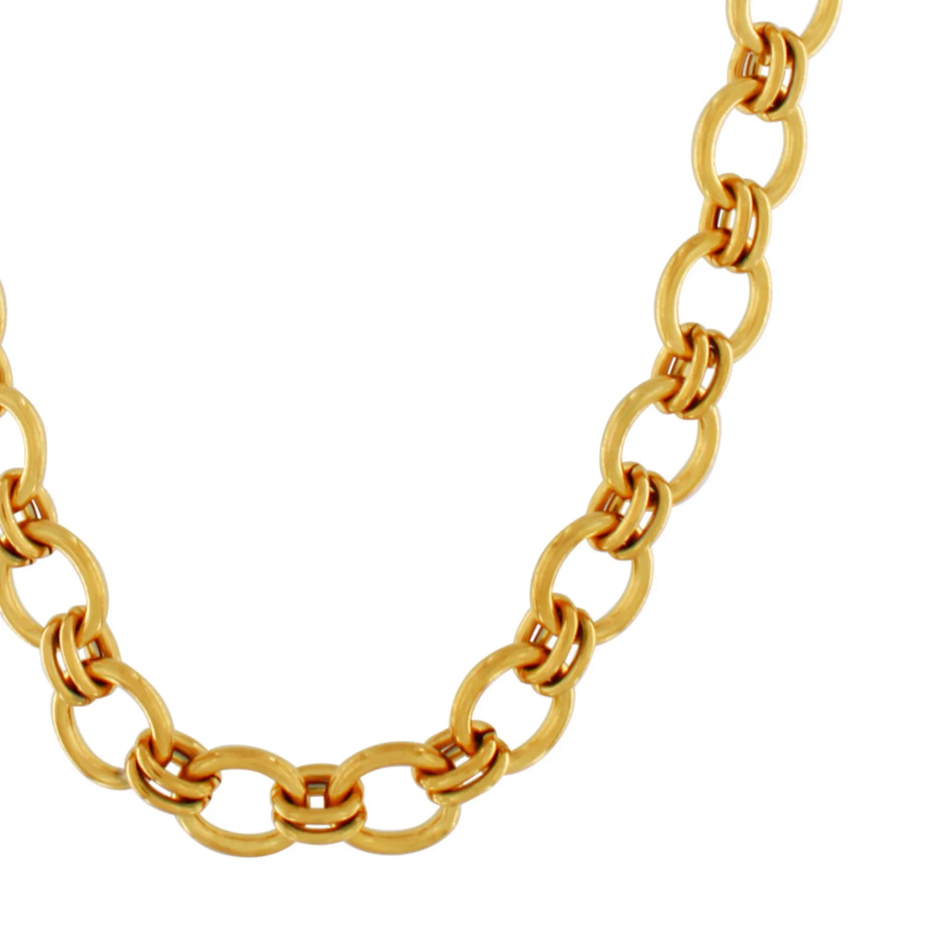 Courage Waterproof Short Smooth Link Necklace 18K Gold Plating, Dansk Copenhagen