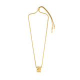 Courage Waterproof Collier d'affirmation organique ajustable Plaqué or 18K