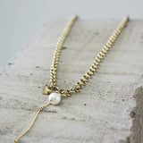 Joy Waterproof Link Pearl Necklace 18K Gold Plating, Dansk Copenhagen