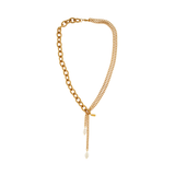 Joy Waterproof Collana di perle a doppio anello Placcatura in oro 18 carati