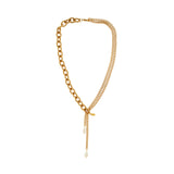 Joy Waterproof Double Link Pearl Necklace 18K Gold Plating, Dansk Copenhagen