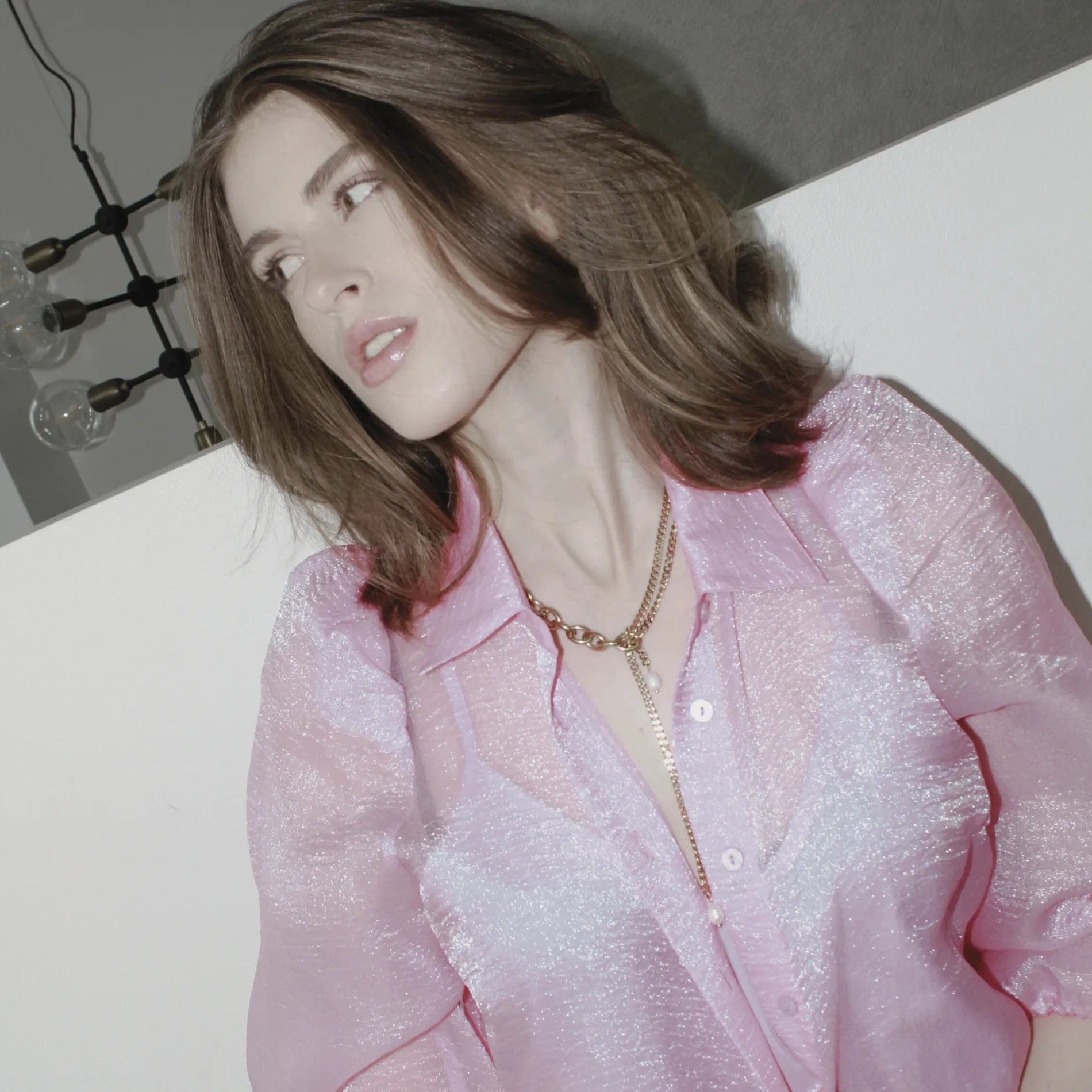 Joy Waterproof Double Link Pearl Necklace 18K Gold Plating, Dansk Copenhagen