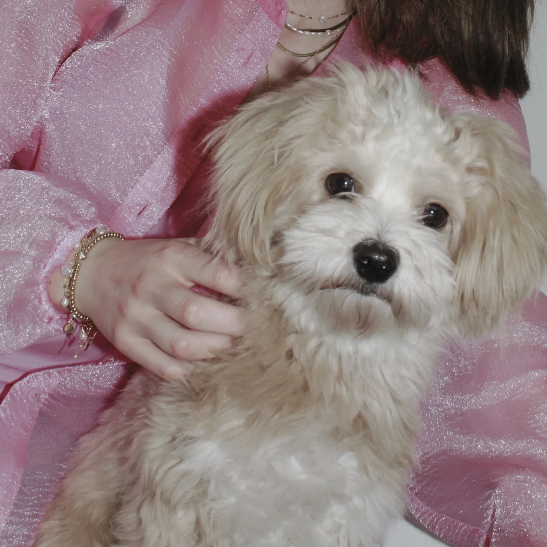 Joy Waterproof Long Double Chain & Pearl Necklace 18K Gold Plating, Dansk Copenhagen