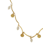 Joy Waterproof Coin & Pearl Necklace 18K Gold Plating -DNSK Copenhagen