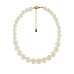 Joy Short Balanced Mega Pearl Necklace Gold Plating -DNSK Copenhagen
