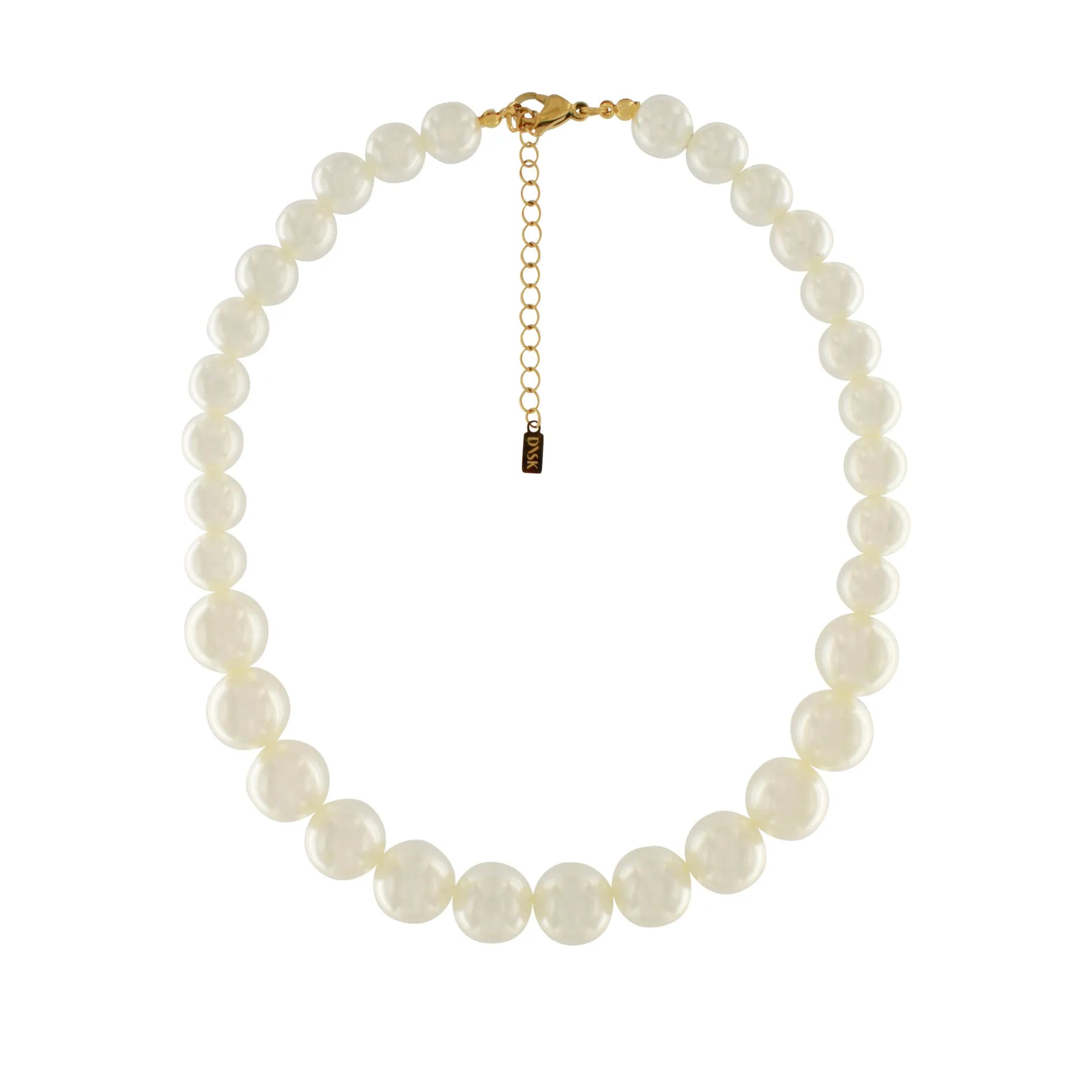 Joy Short Balanced Mega Pearl Necklace Gold Plating, Dansk Copenhagen