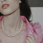 Joy Short Balanced Mega Pearl Necklace Gold Plating -DNSK Copenhagen