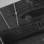 Love Waterproof Collier Courte Croix en CZ Clair Plaqué Argent, Dansk Copenhagen