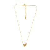 Love Waterproof Short Clear Multi CZ Heart Necklace 18K Gold Plating, Dansk Copenhagen