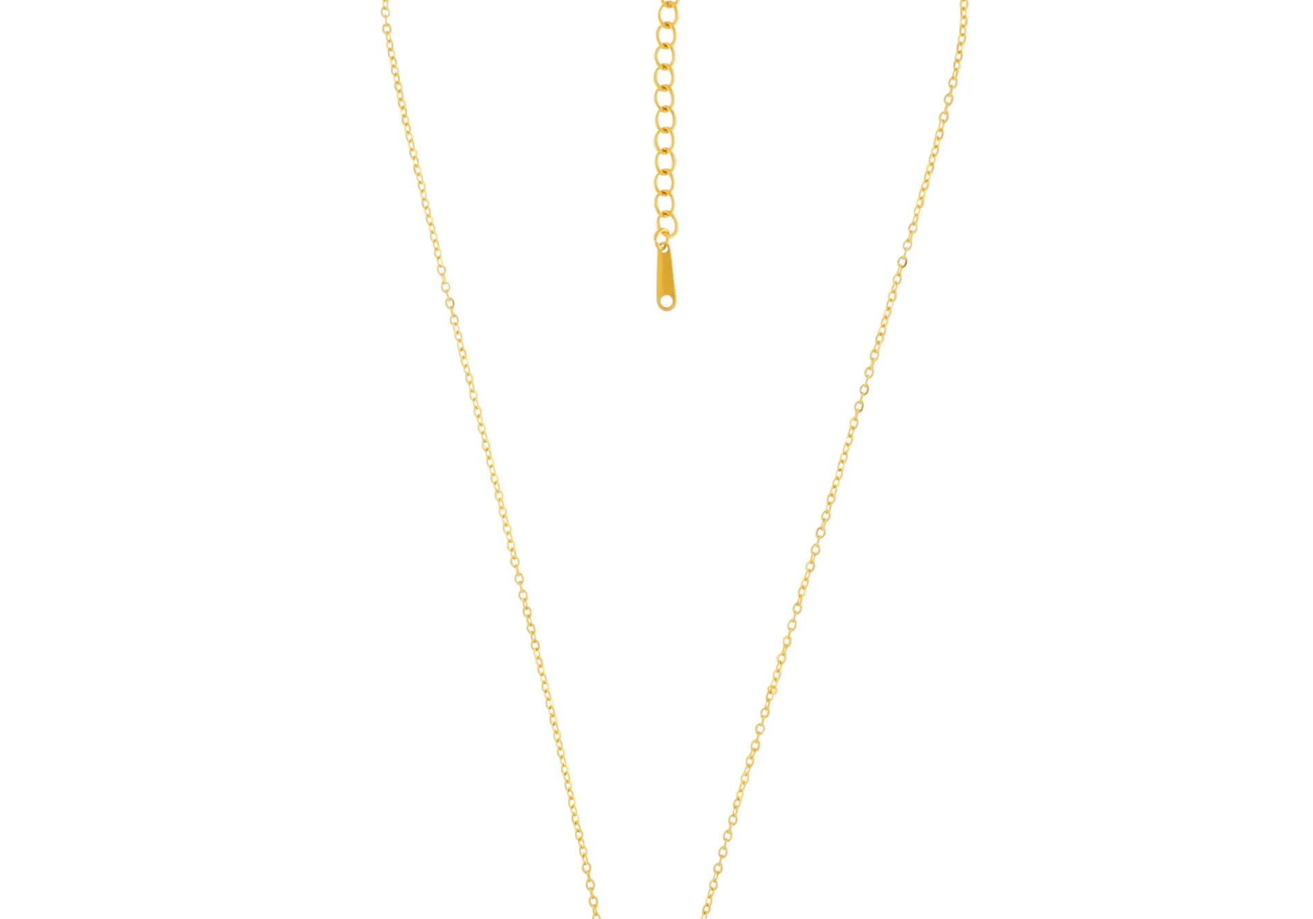 Love Waterproof Short Clear Multi CZ Heart Necklace 18K Gold Plating, Dansk Copenhagen