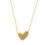 Love Waterproof Corto claro Multi CZ Corazón Collar 18K chapado en oro, Dansk Copenhagen