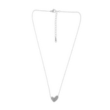 Love Waterproof Short Clear Multi CZ Heart Necklace Silver Plating, Dansk Copenhagen