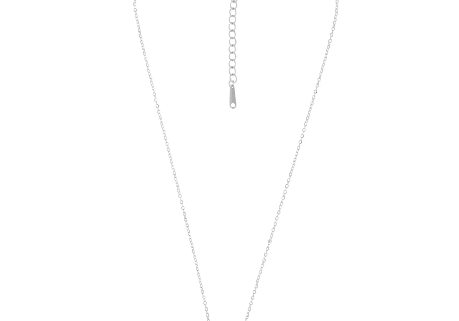 Love Waterproof Short Clear Multi CZ Heart Necklace Silver Plating, Dansk Copenhagen