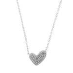 Love Waterproof Corto claro Multi CZ Corazón Collar plateado, Dansk Copenhagen