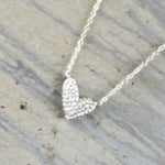 Love Waterproof Corto claro Multi CZ Corazón Collar plateado, Dansk Copenhagen