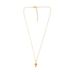 Love Waterproof Short Clear Multi CZ Cross Necklace 18K Gold Plating -DNSK Copenhagen