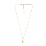 Love Waterproof Short Clear Multi CZ Cross Necklace 18K Gold Plating, Dansk Copenhagen