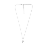 Love Waterproof Short Clear Multi CZ Cross Necklace Silver Plating, Dansk Copenhagen