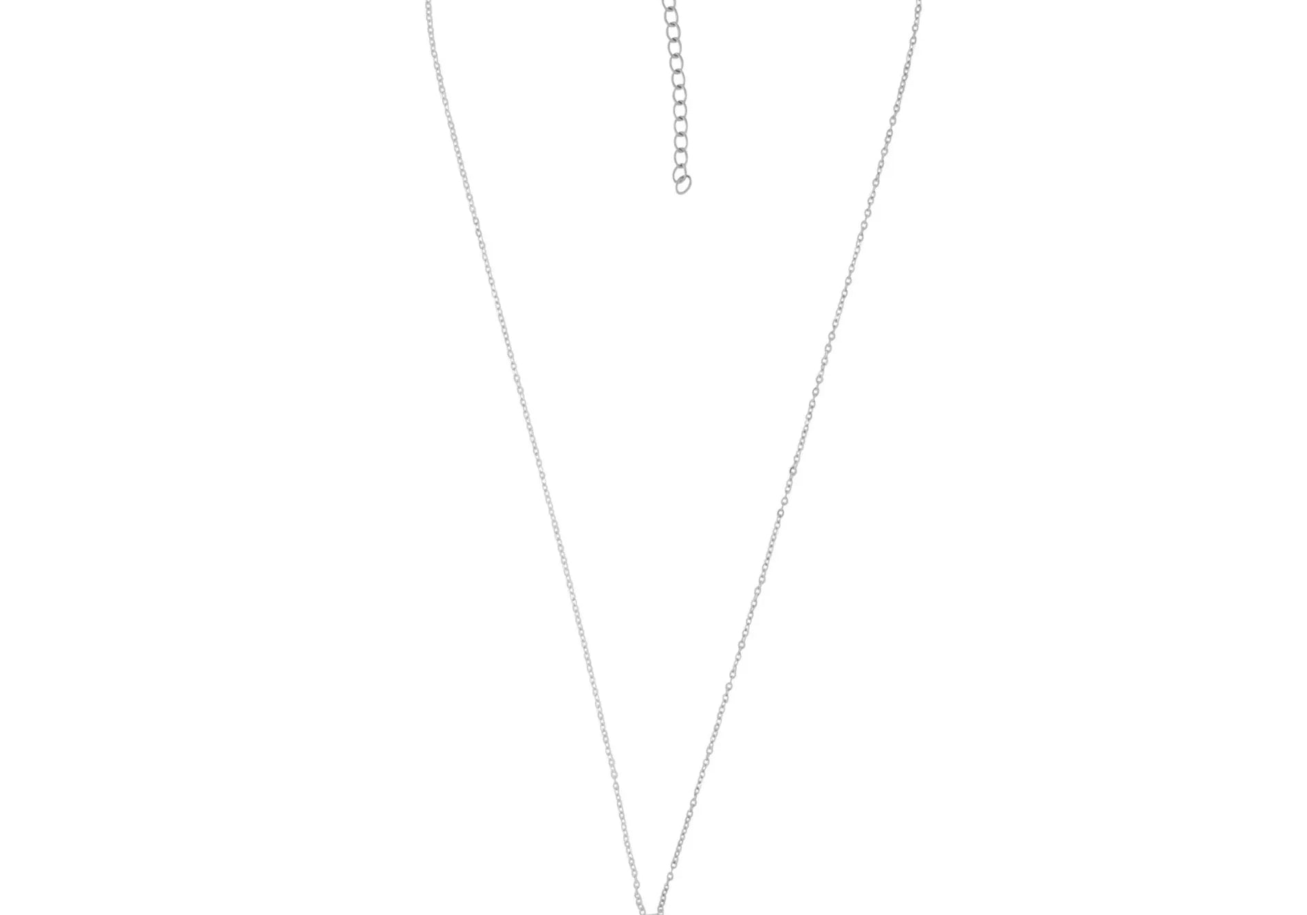 Love Waterproof Short Clear Multi CZ Cross Necklace Silver Plating, Dansk Copenhagen