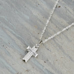 Love Waterproof Short Clear Multi CZ Cross Necklace Silver Plating -DNSK Copenhagen