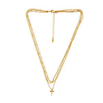 Love Waterproof Collar corto de la Cruz Pre-capa 18K chapado en oro, Dansk Copenhagen