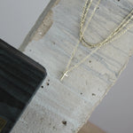 Love Waterproof Collar corto de la Cruz Pre-capa 18K chapado en oro, Dansk Copenhagen