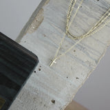 Love Waterproof Short Pre-layered Cross Necklace 18K Gold Plating, Dansk Copenhagen