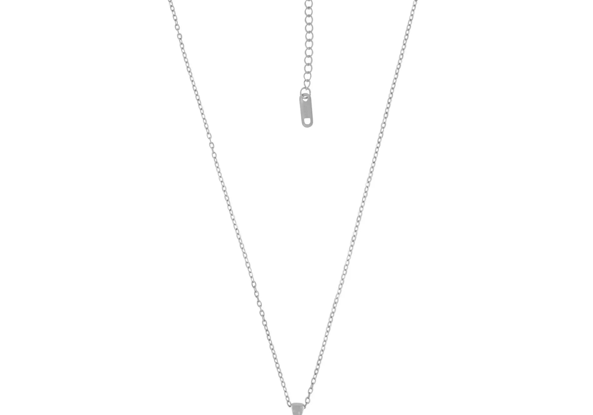 Love Waterproof Short  Clear Multi CZ Soft Cross Necklace Silver Plating, Dansk Copenhagen