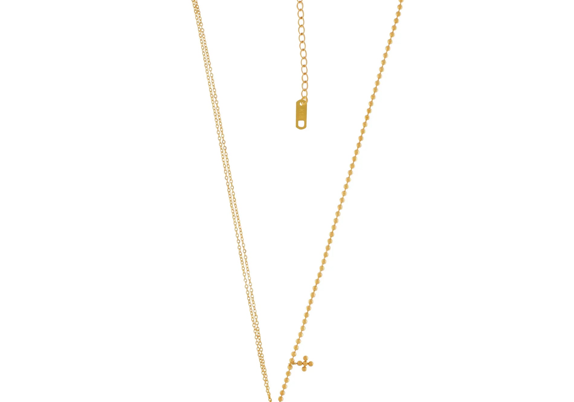 Love Waterproof Short Dot Cross Necklace 18K Gold Plating, Dansk Copenhagen