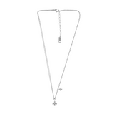 Love Waterproof Short Dot Cross Necklace Silver Plating, Dansk Copenhagen