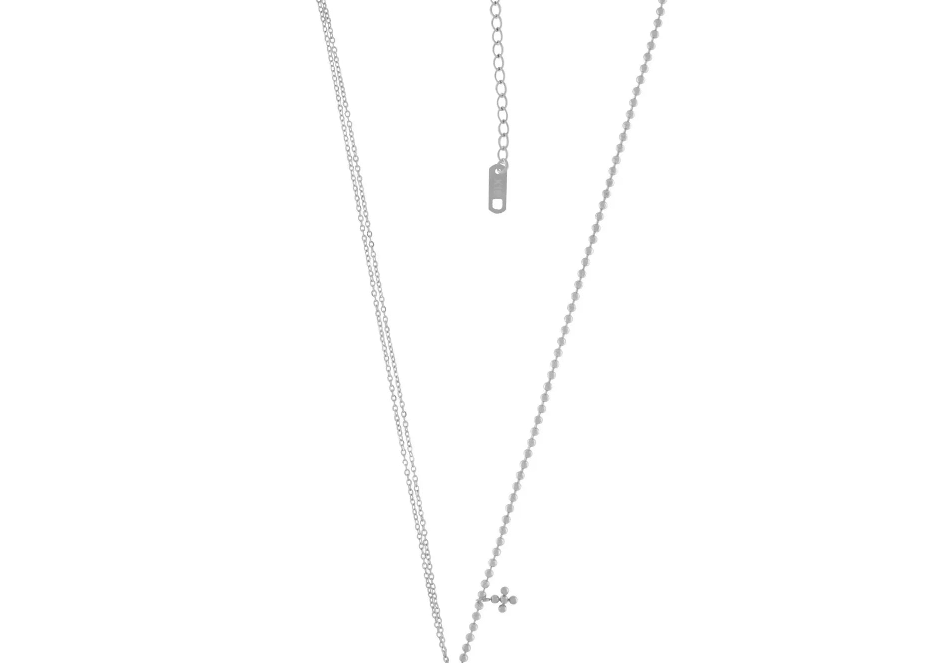 Love Waterproof Short Dot Cross Necklace Silver Plating, Dansk Copenhagen
