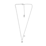 Love Waterproof Short Dot Cross Necklace Silver Plating, Dansk Copenhagen