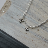 Love Waterproof Short Dot Cross Necklace Silver Plating, Dansk Copenhagen