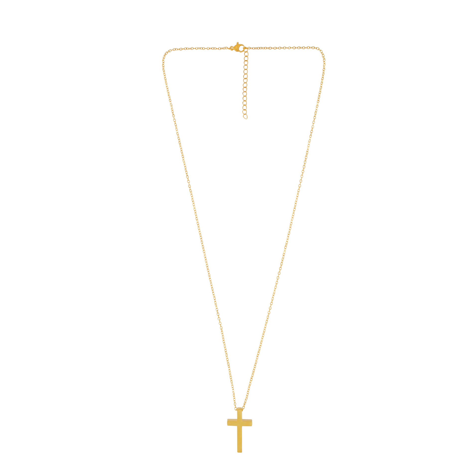 Love Waterproof Short Cross Necklace 18K Gold Plating, Dansk Copenhagen