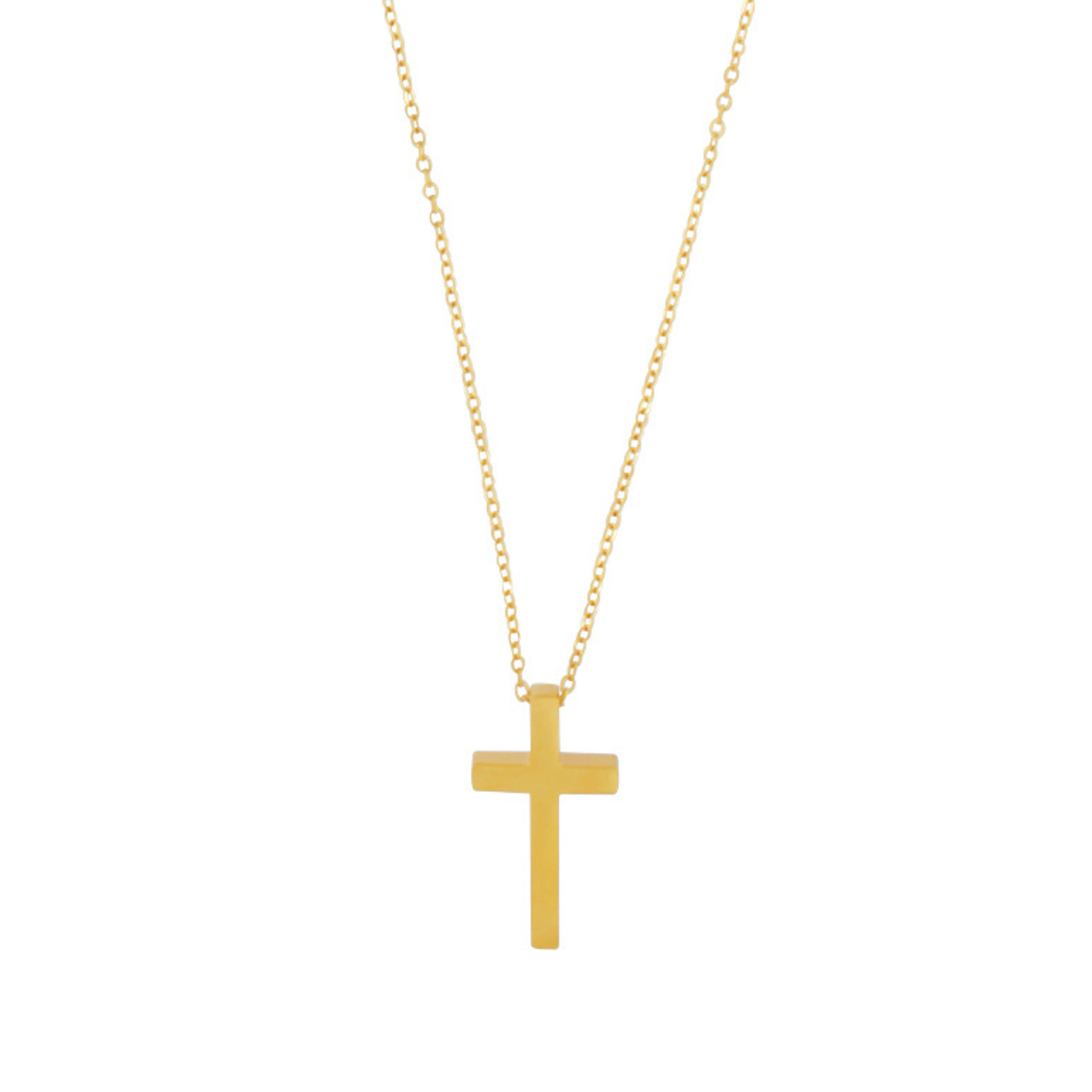 Love Waterproof Short Cross Necklace 18K Gold Plating, Dansk Copenhagen