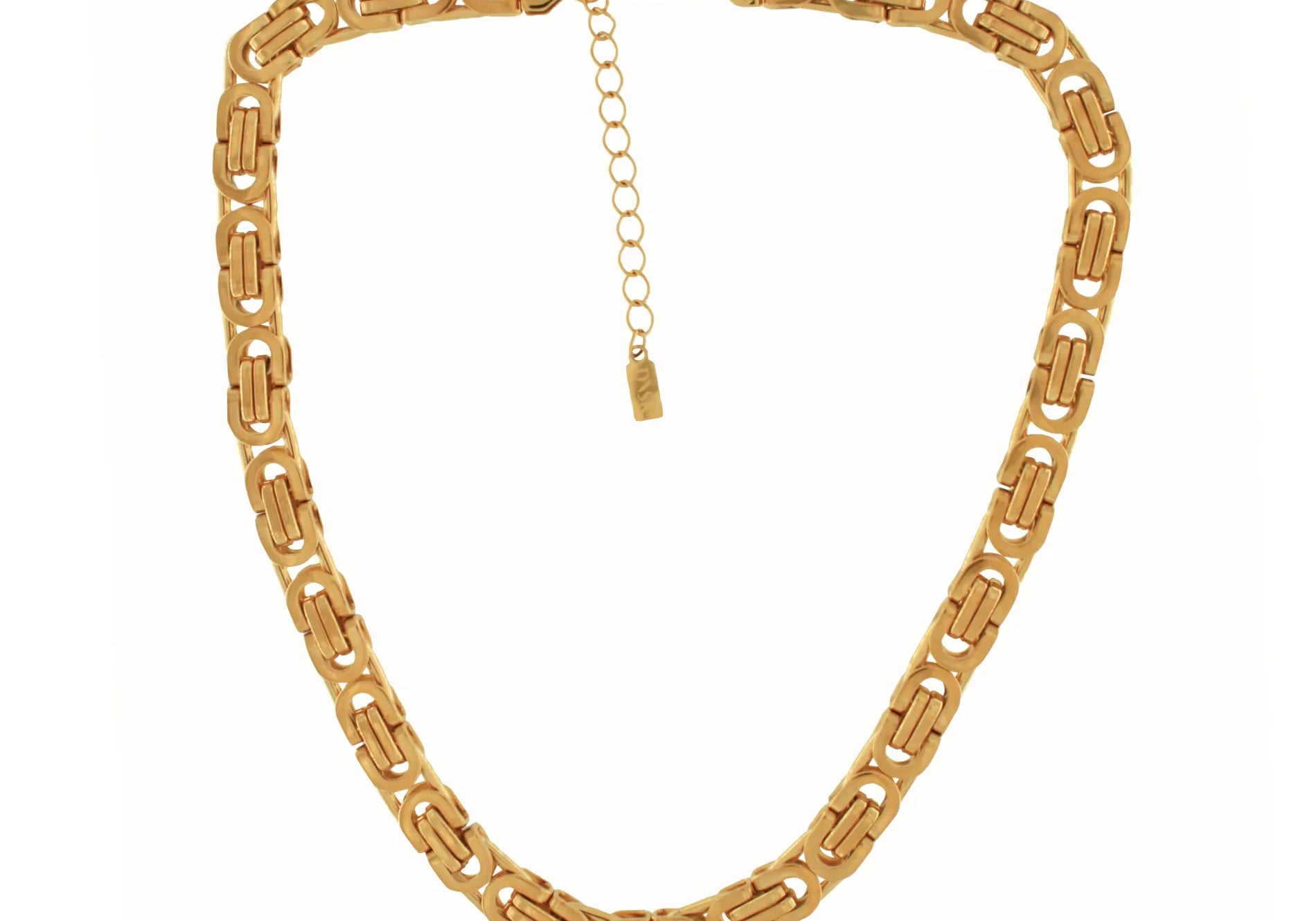 Courage Waterproof  Short Chunky Link Necklace 18K Gold Plating, Dansk Copenhagen