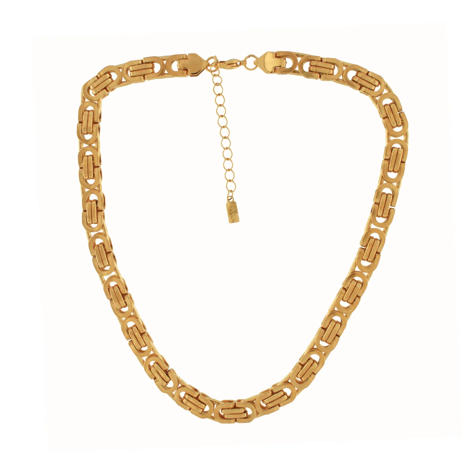 Courage Waterproof  Short Chunky Link Necklace 18K Gold Plating, Dansk Copenhagen